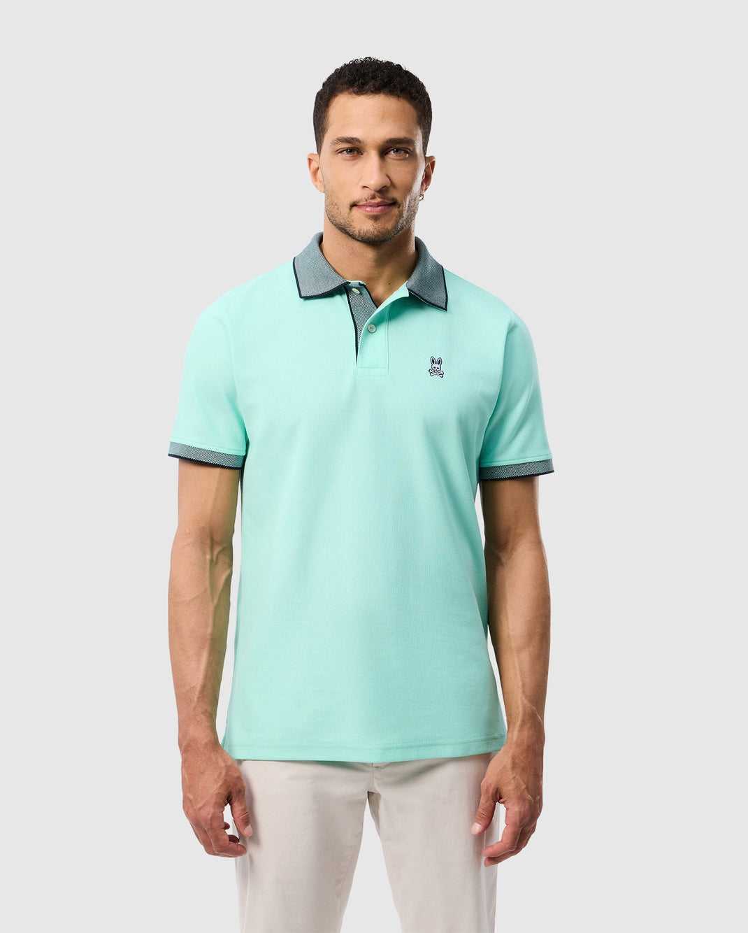 Polos Psycho Bunny Southport Pique Polo Shirt Beach Glass Homme | SMU-24122691